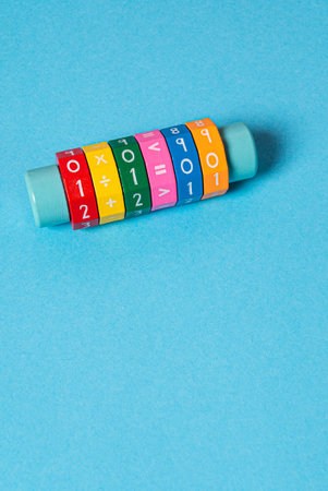 math tool on the blue background