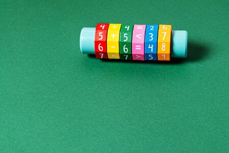 math tool on the green backgroundの写真素材