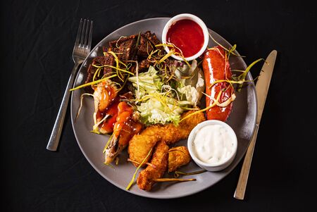 tasty appetizer in the barの写真素材