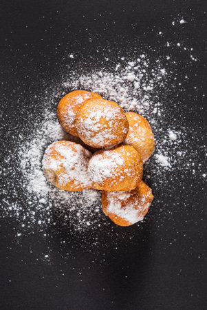sweet cottage cheese balls with sugar powder