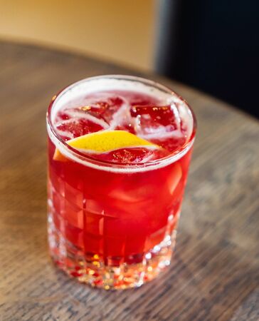 modern cocktail on the tableの写真素材