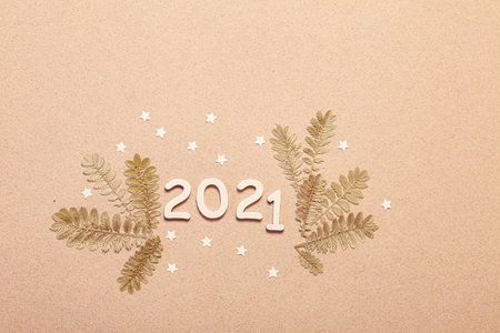 The year 2021 concept, top view
