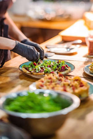 catering service in the restaurantの写真素材