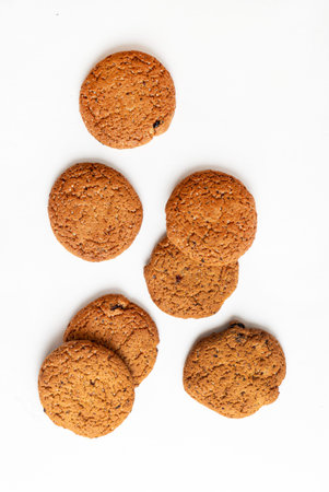oatmeal Cookies Isolated on white background