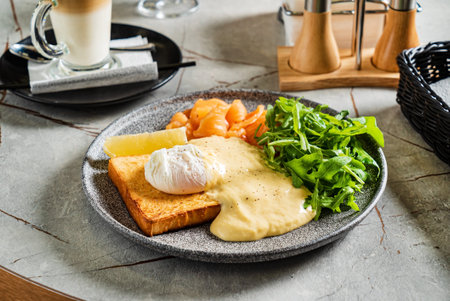 tasty breakfast in the cafe