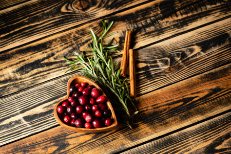 traditional Christmas spices and herbsの写真素材