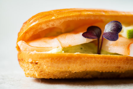 Christmas appetizer on the tablesの写真素材