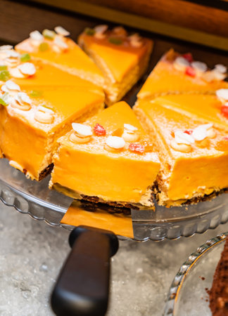 cake in the cafeの写真素材