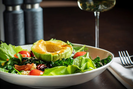 salad with avocado and quinoa