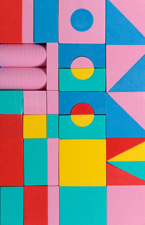 color shapes texture, fancy constructorの写真素材