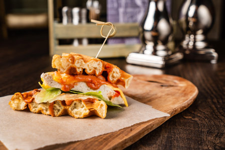 breakfast in the cafeの写真素材