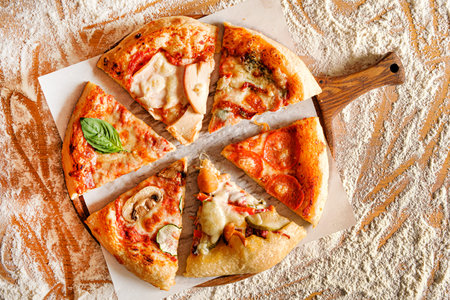 homemade pizza with vegetables and cheese