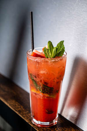 tasty cocktail in the barの写真素材