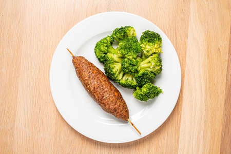 kebab with roasted organic vegetablesの写真素材