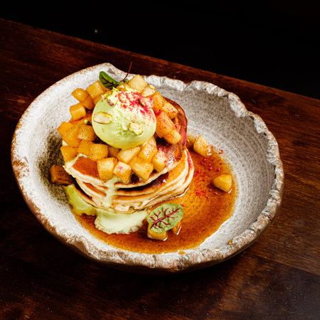 pancakes with fruits
