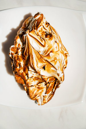 croissant with lemon curd and meringue