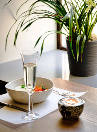 Restaurant brunch or sunday dinnerの写真素材