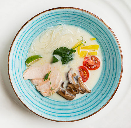 soup with coconut milk and vegetables