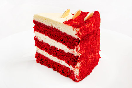 red velvet cake on the white