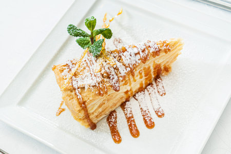 napoleon cake with salt caramel