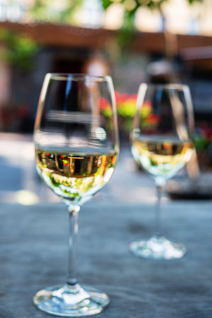 Download PreviewShareAdd to LikeboxServed table set at summer terrace cafeの写真素材