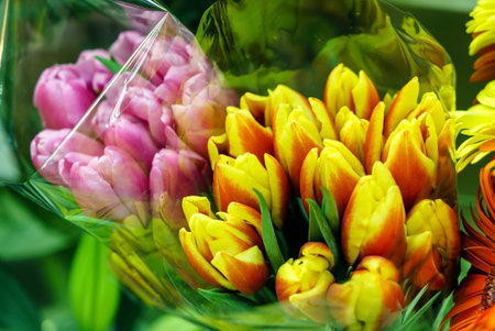 spring flowers in the shop