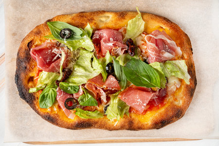 italian pizza with organic ingredients