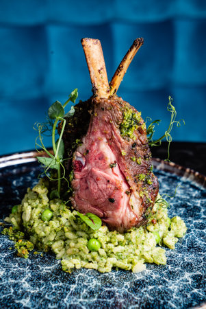 lamb for Easter dinner, closeupの写真素材