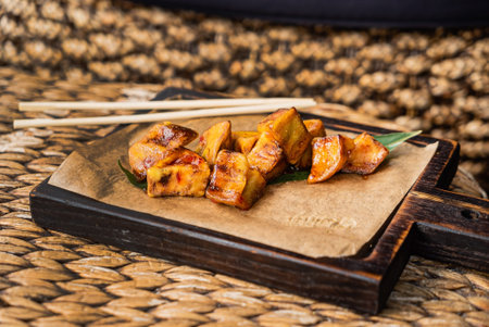 grilled eggplant with asian sauce