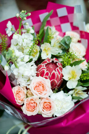 nice wedding bouquet in vaseの写真素材