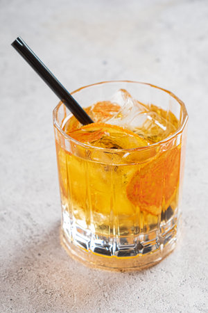 tasty cocktail with fresh berries
