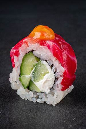 sushi on the dark backgroundの写真素材