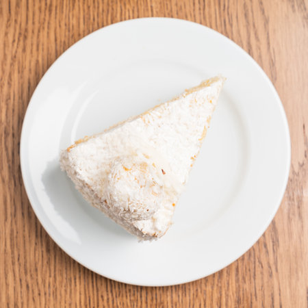 coconut cake with white chocolateの写真素材