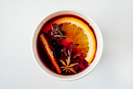 mulled wine in the cup
