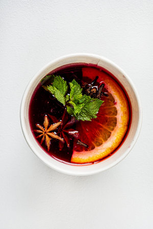 mulled wine in the cup