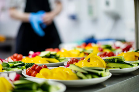 catering food in the tableの写真素材