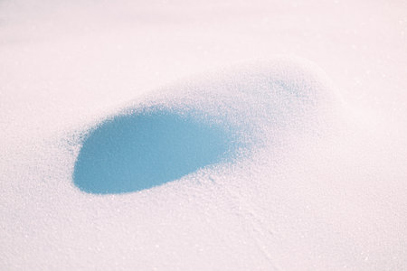 Macro background of fresh snow textureの写真素材