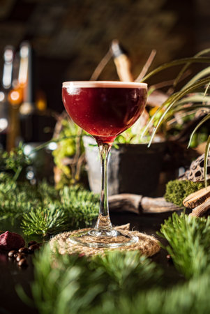 tasty cocktail in the barの写真素材