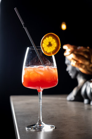 tasty cocktail in the barの写真素材