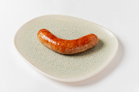 grilled sausage on the plateの写真素材