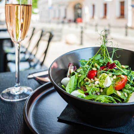 romantic lunch on the terraceの写真素材