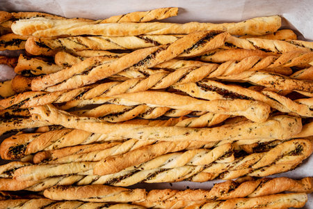 breadsticks with herbs and salt