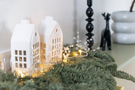Christmas decoration in the homeの写真素材