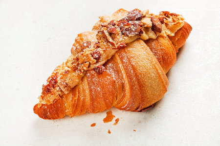 fresh croissant on the whiteの写真素材