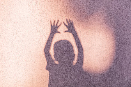 Photo of shadows of  boyの写真素材