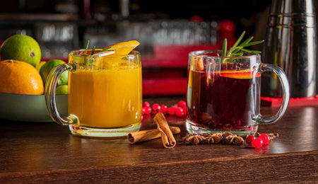 winter drinks on the table