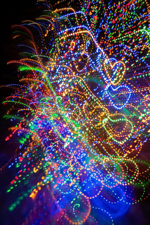 Glittering shine lights background blur