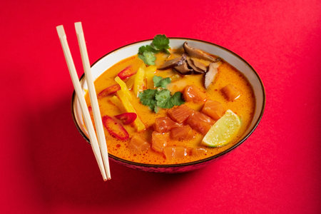 curry with tuna in cafeの写真素材