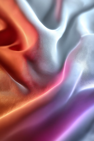 Soft textures and bright hues blend together in a beautiful close-up of lightweight fabric.の素材