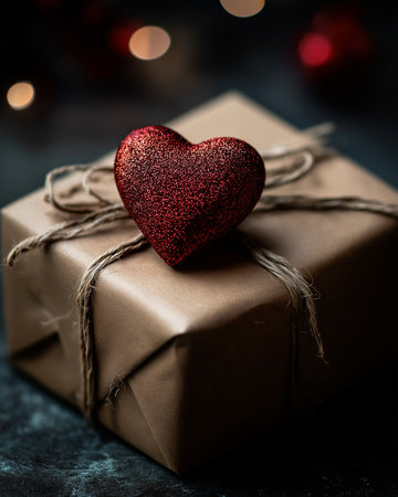 A sparkling heart makes this gift perfect for celebrating love and joy on special occasions.の素材